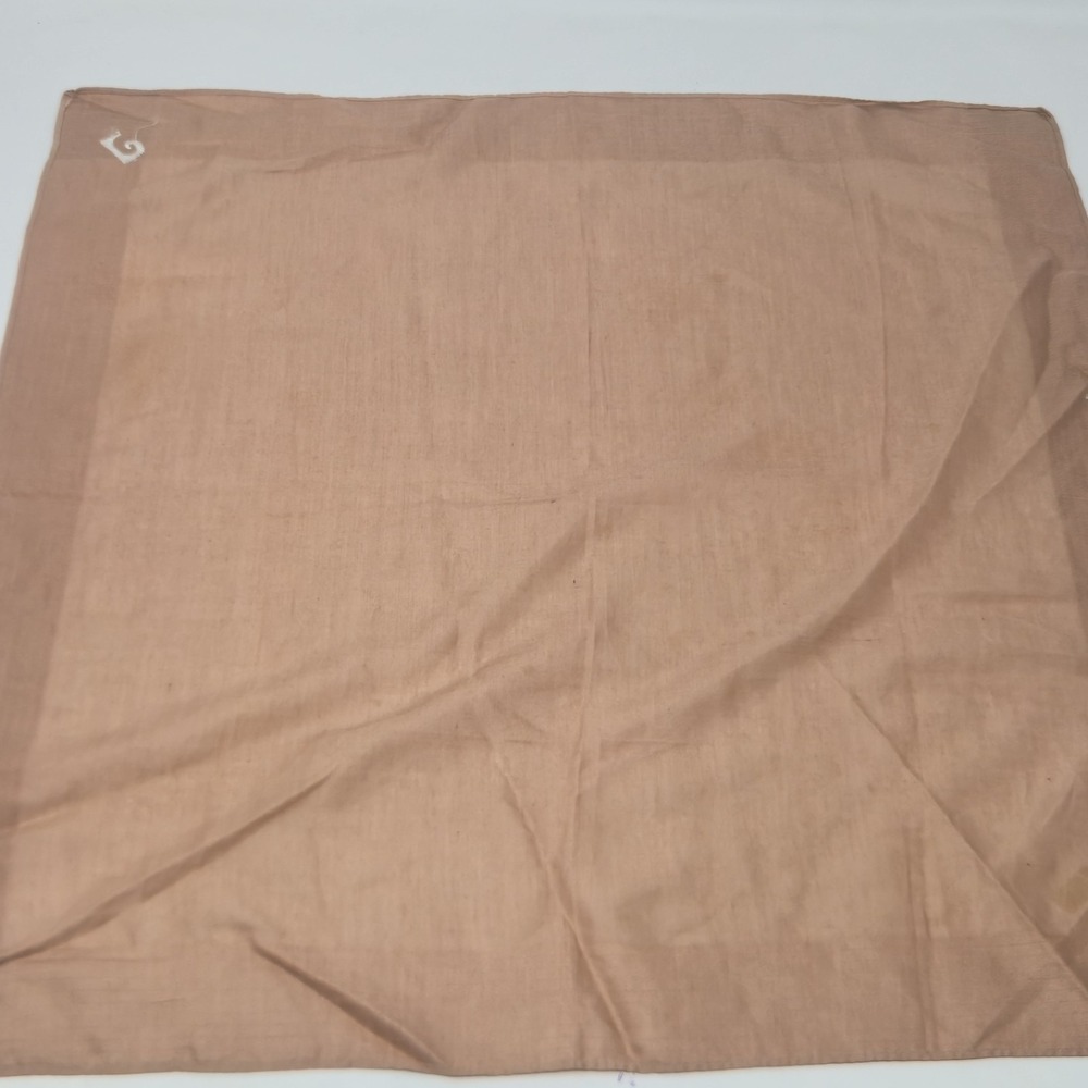 Vintage Mens Monogram Pocket Square Handkerchief Letter J Tan Taupe Embroidered - Picture 4 of 8